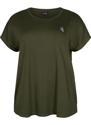 Short sleeved workout t-shirt, Forest Night, Packshot image number 0