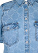 Denim dress with destroy pattern and short sleeves, Blue Denim, Packshot image number 2