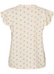 Sleeveless blouse with crochet trim and ruffle detail, Beige, Packshot image number 1