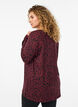 Leopard print blouse with long sleeves, Dark Bordeaux, Model image number 2