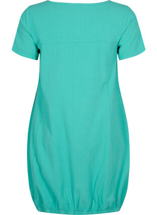 Short sleeve cotton dress, Aqua Green, Packshot image number 1
