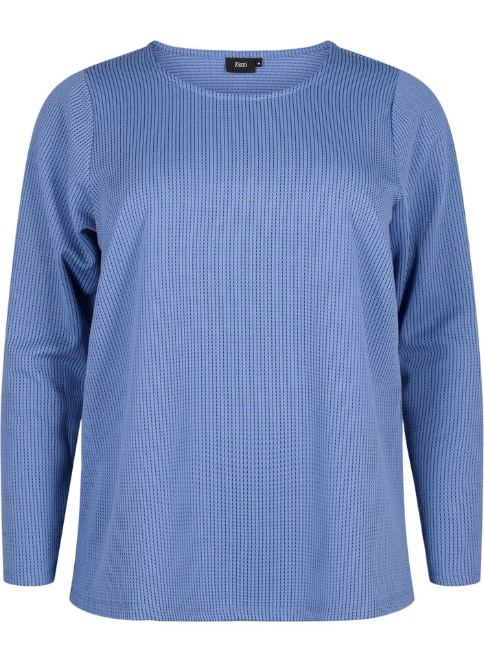 Textured A-line blouse, Quiet Harbor, Packshot image number 0