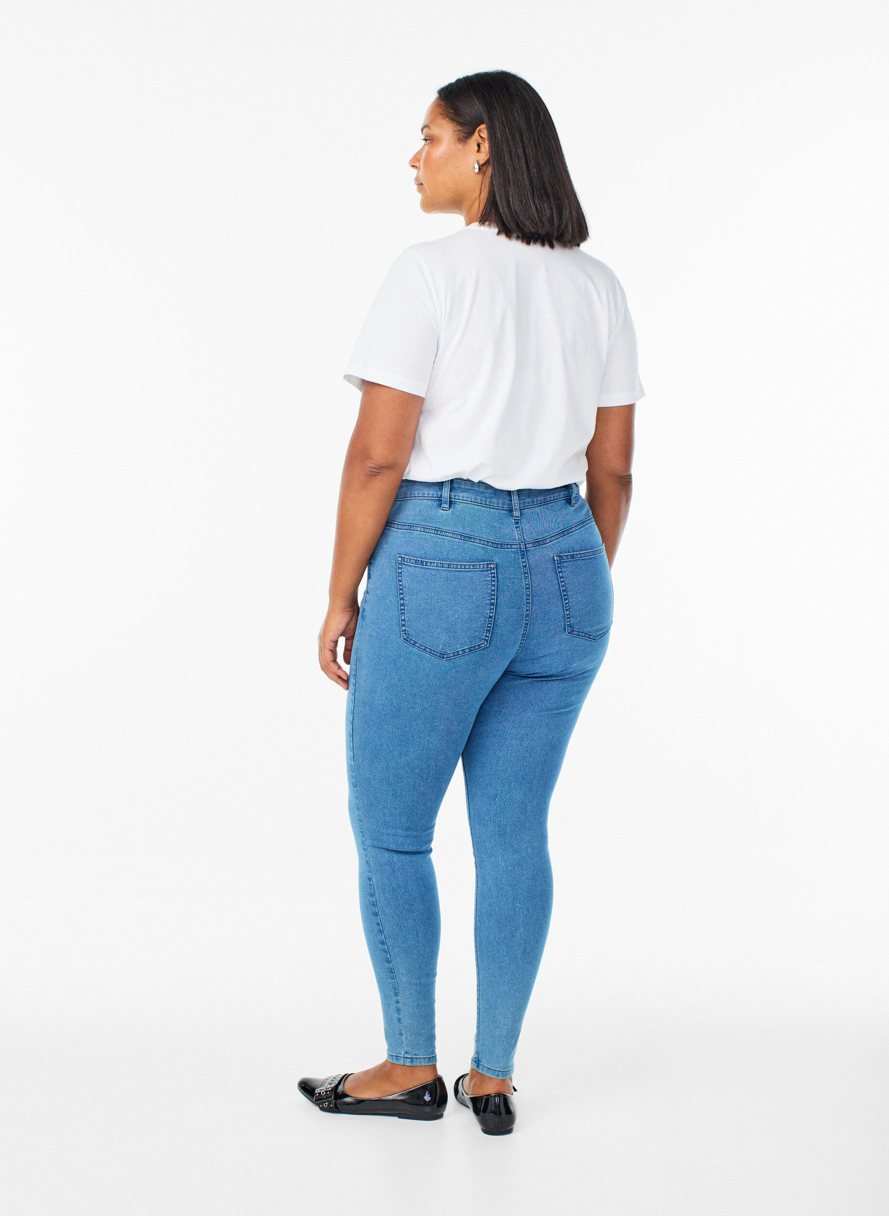 ZizzifashionAmy high-waisted super slim fit jeans, Blue, Model image number 1