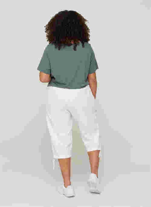 Loose cropped trousers in cotton