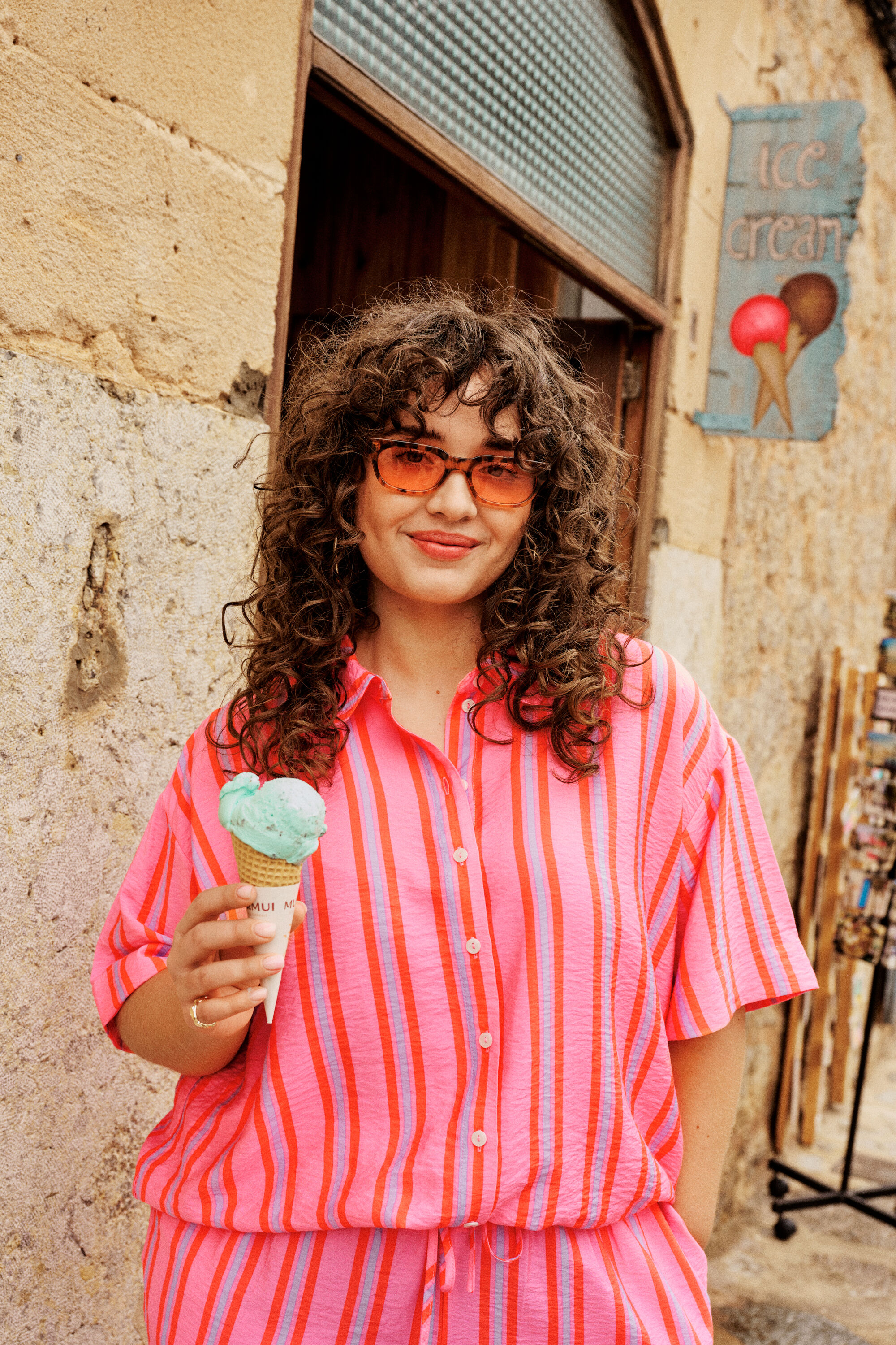 ZizzifashionPink summery striped look, , Model