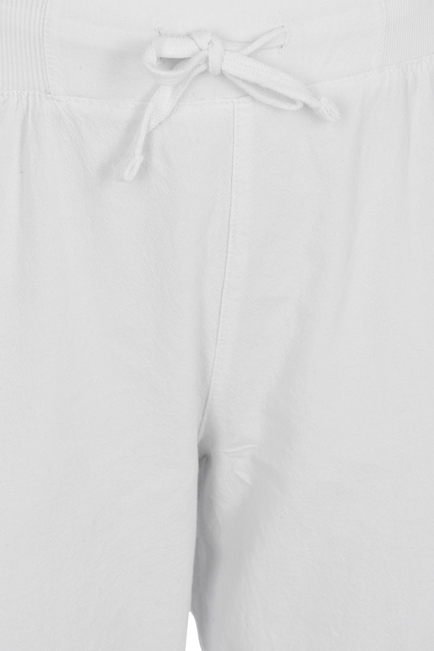 Zizzifashion Loose cropped trousers in cotton, White, Packshot image number 2