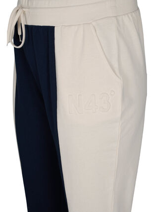 Colour-block sweatpants, Night Sky/Off White, Packshot image number 2