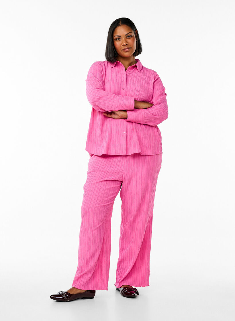 FLASH - Shirt with texture, Pink, Model image number 1