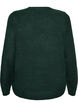 Knitted blouse with glitter bow, Green, Packshot image number 1
