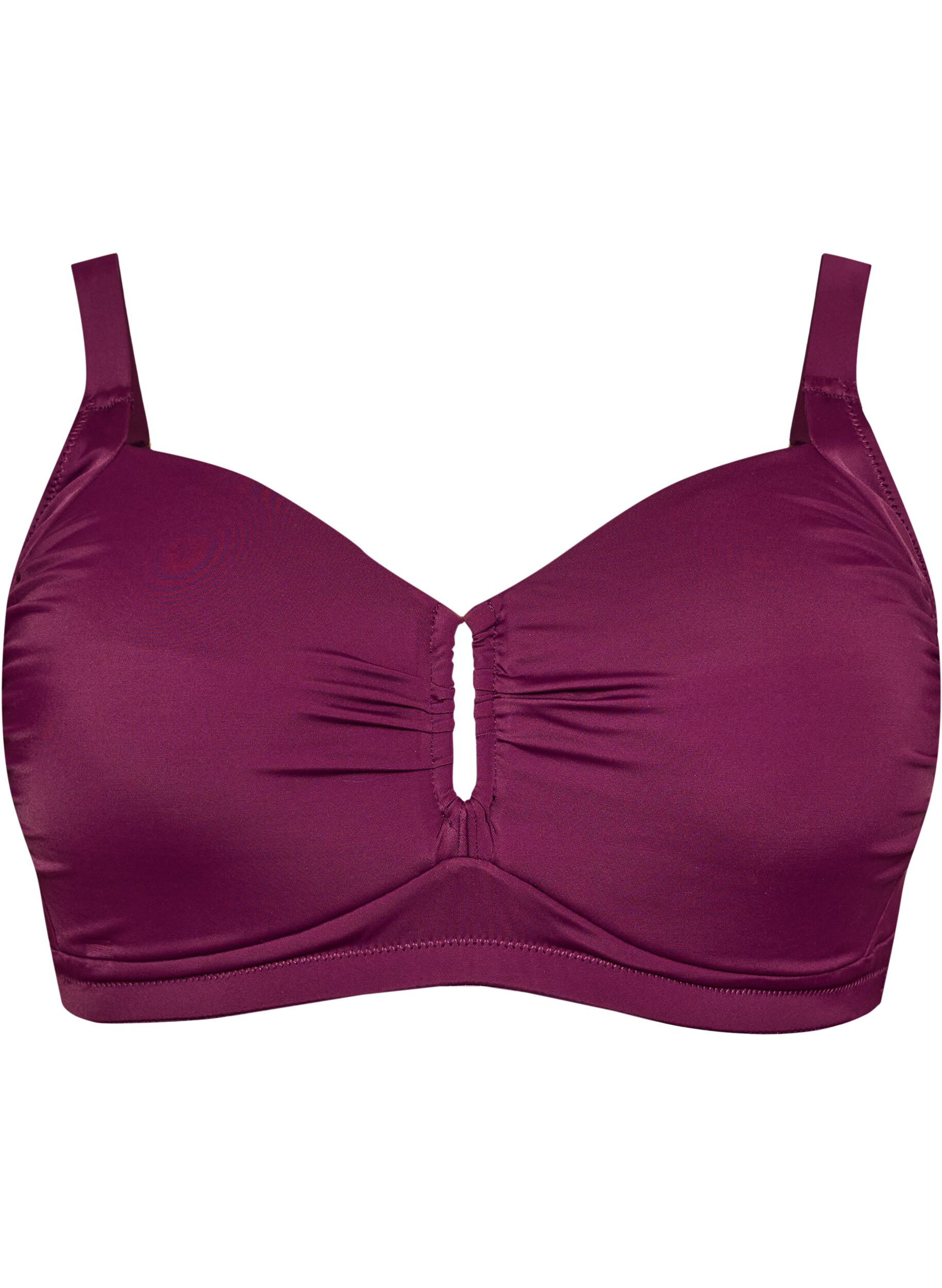 ZizzifashionPadded bikini top with ring detail, Purple, Packshot image number 0