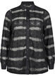 Loose shirt with lace and sheer mesh, Black, Packshot image number 0