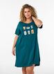 Short-sleeved nightgown in organic cotton, Green, Model image number 0