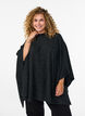 Poncho with rib details and a round neck, Dark Grey, Model image number 0