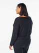 Night blouse in modal with long sleeves, Black, Model image number 2