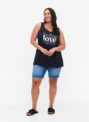 Cotton top with a-shape, Night Sky Love, Model image number 2