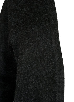 Ribbed Knit Cardigan with Pockets, Dark Grey Melange, Packshot image number 2