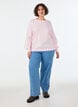 Knitted blouse with small polka dots, Pink, Model image number 1