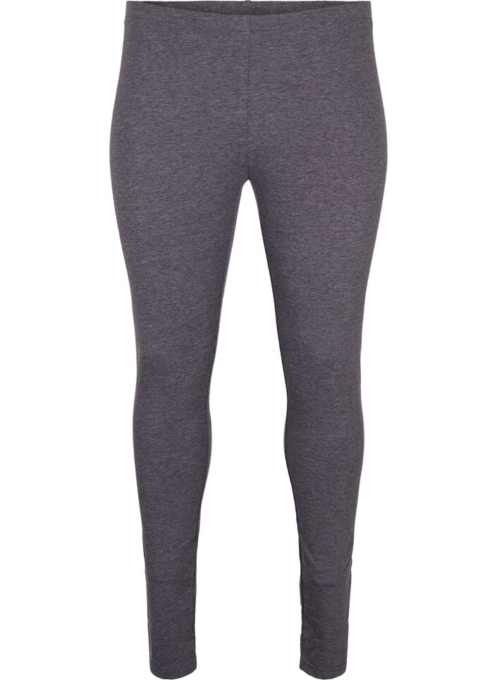 Gray melange leggings, Dark Grey Melange, Packshot image number 0