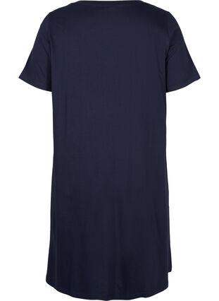 Short-sleeved cotton night dress, Night Sky RELAX, Packshot image number 1