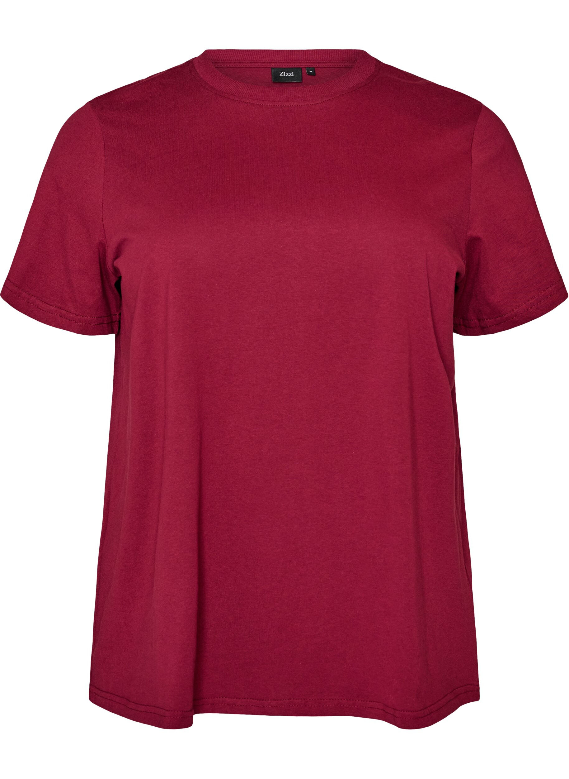 Basic cotton T-shirt with round neck