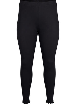 Tight fit ribbed trousers, Black, Packshot image number 0