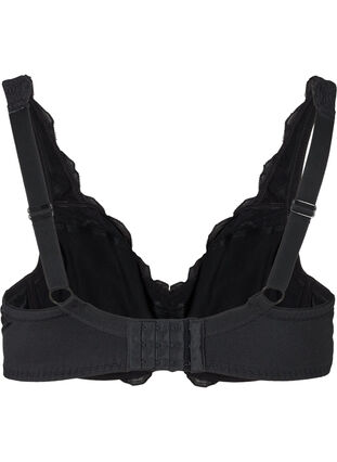 Underwired Figa bra with lace trim, Black, Packshot image number 1