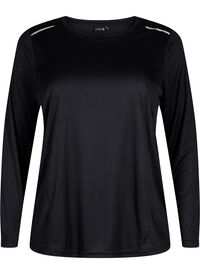 Long-sleeved training blouse with reflective details