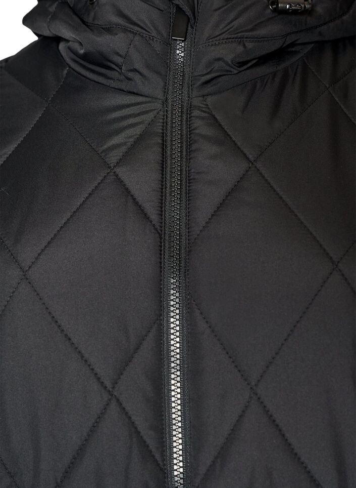 Lightly padded jacket with diamond quilt, Black, Packshot image number 2