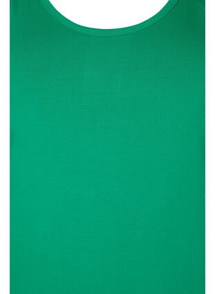 Solid color basic top in cotton, Jolly Green, Packshot image number 2
