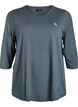 Sports top with 3/4 sleeves, Grey, Packshot image number 0
