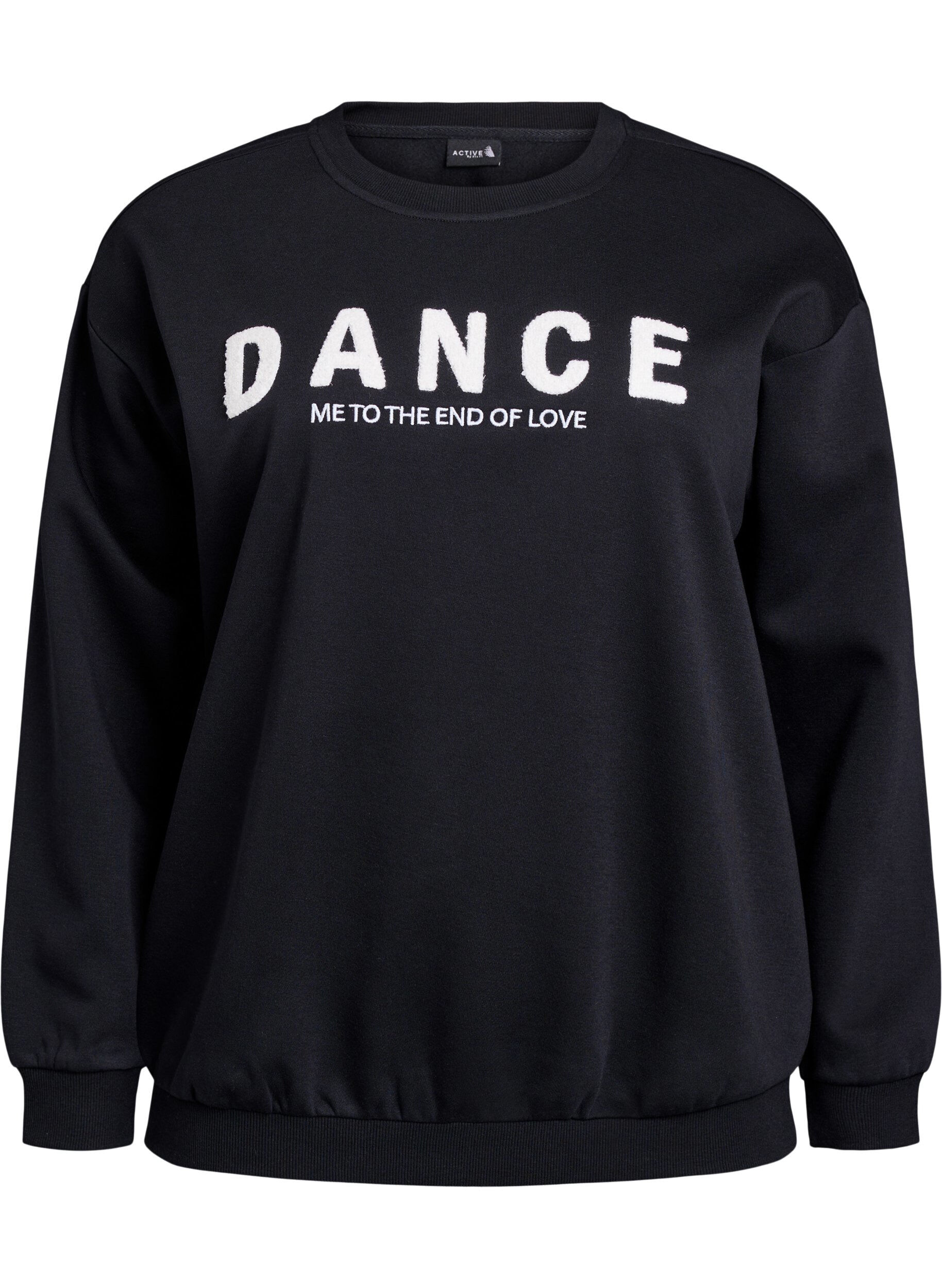 Sweatshirt with terry text