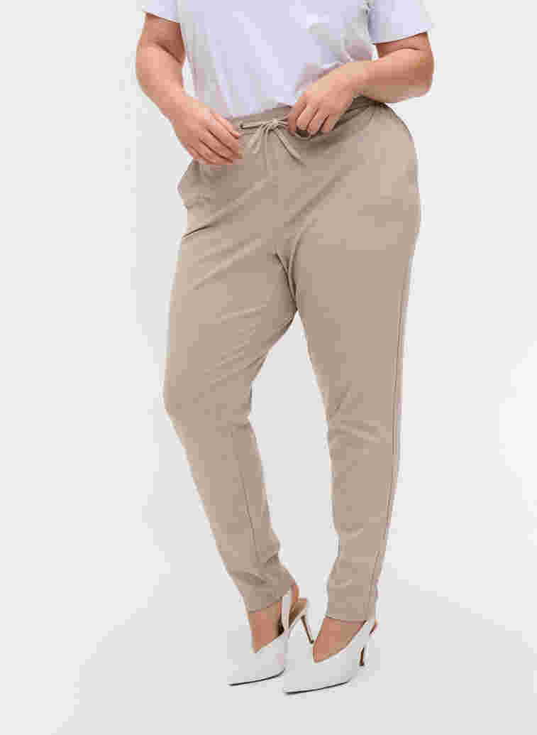 Trousers with pockets and drawstring, Pure Cashmere, Model image number 2