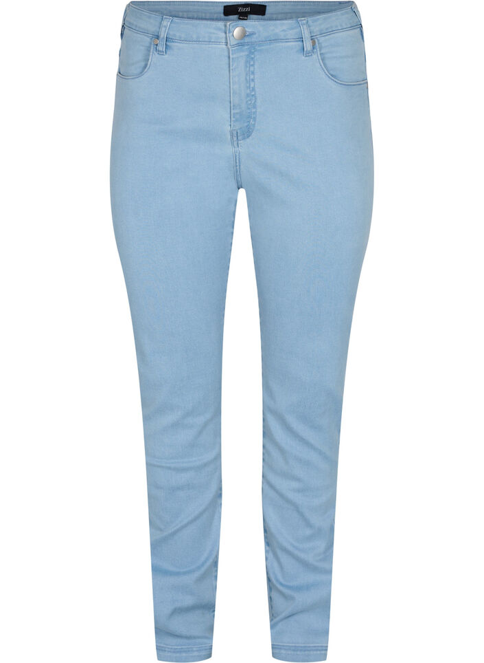 Slim fit Emily jeans with normal waist, Light Blue, Packshot image number 0