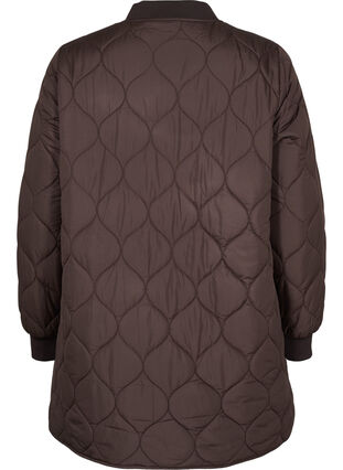 Quilted thermal jacket with zip, Black Coffee, Packshot image number 1