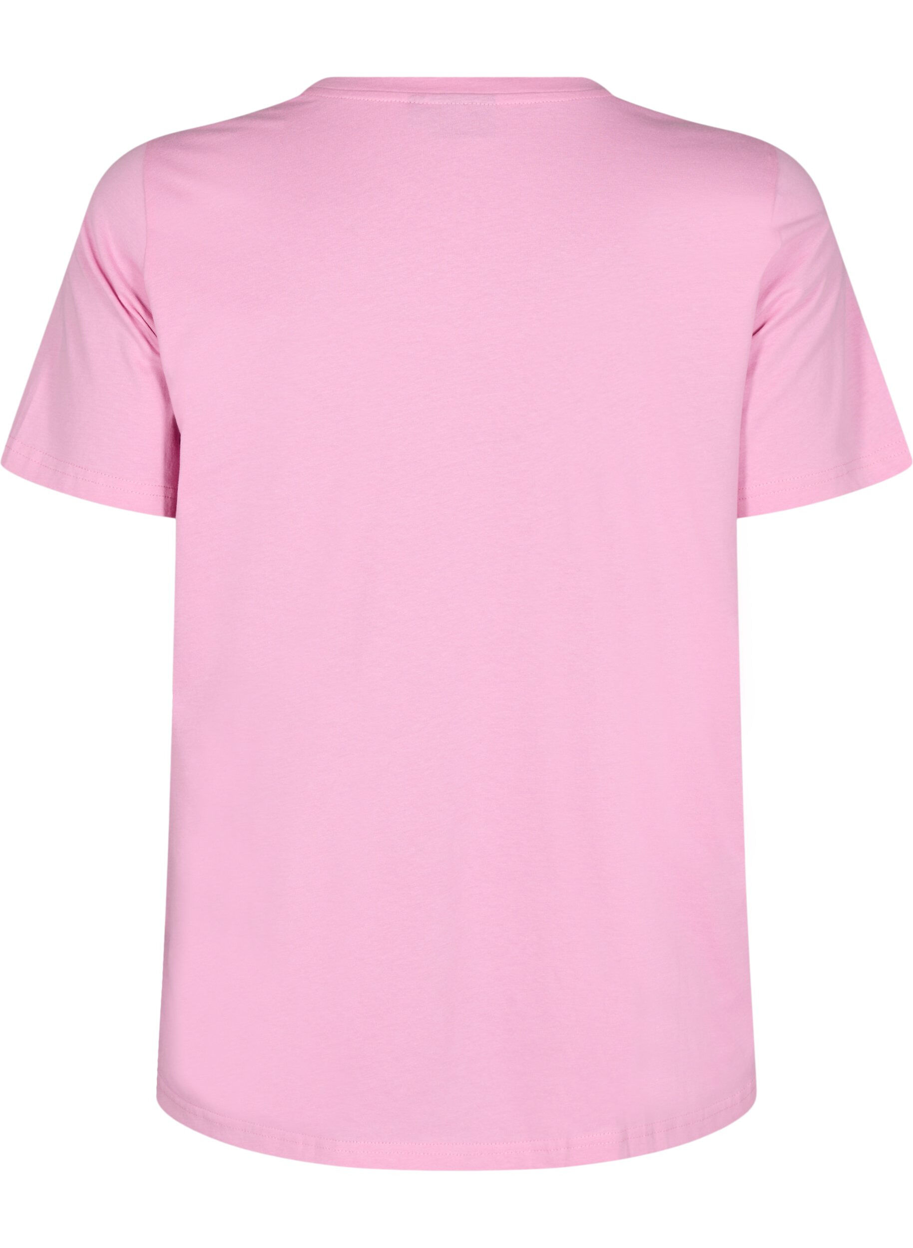 Zizzifashion T-shirt with chest pocket, Pink, Packshot image number 1
