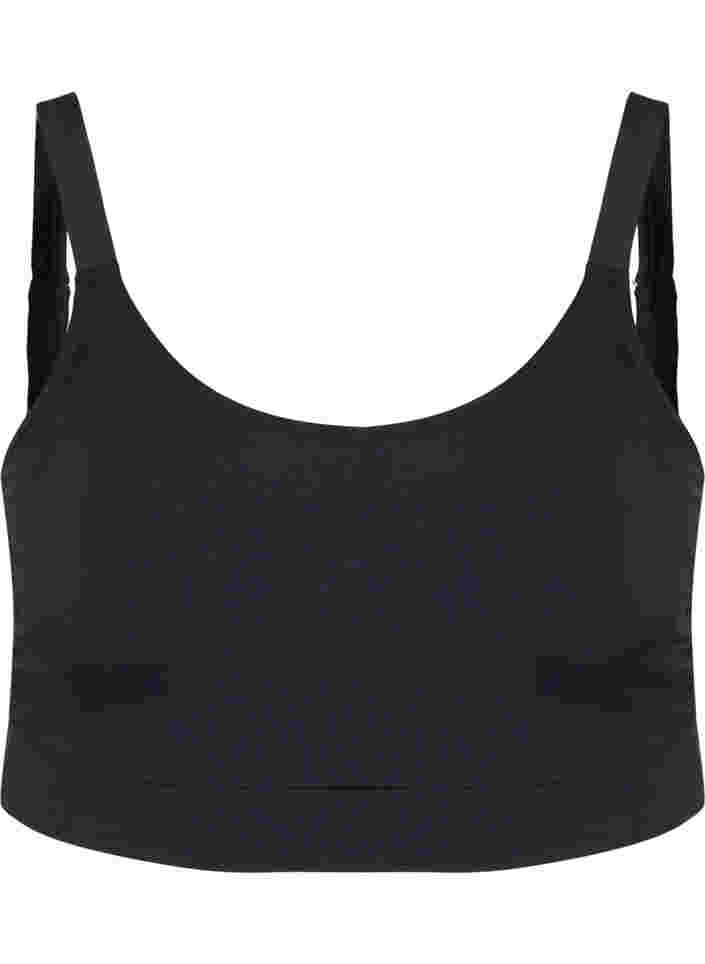 Bikini top with adjustable shoulder straps, Black, Packshot image number 0