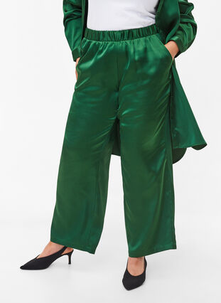 Loose trousers with pockets and elasticated edge, Formal Garden, Model image number 2
