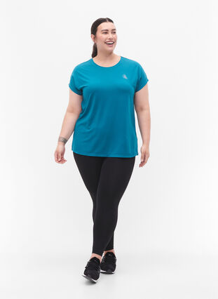 Short-sleeved workout t-shirt, Deep Lake, Model image number 2