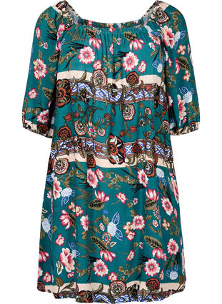 Beach dress in viscose with print, Deep Altantic Comb, Packshot image number 0
