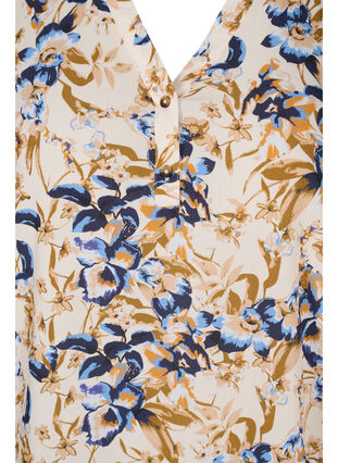 100% viscose blouse with paisley print, Ecru Flower, Packshot image number 2