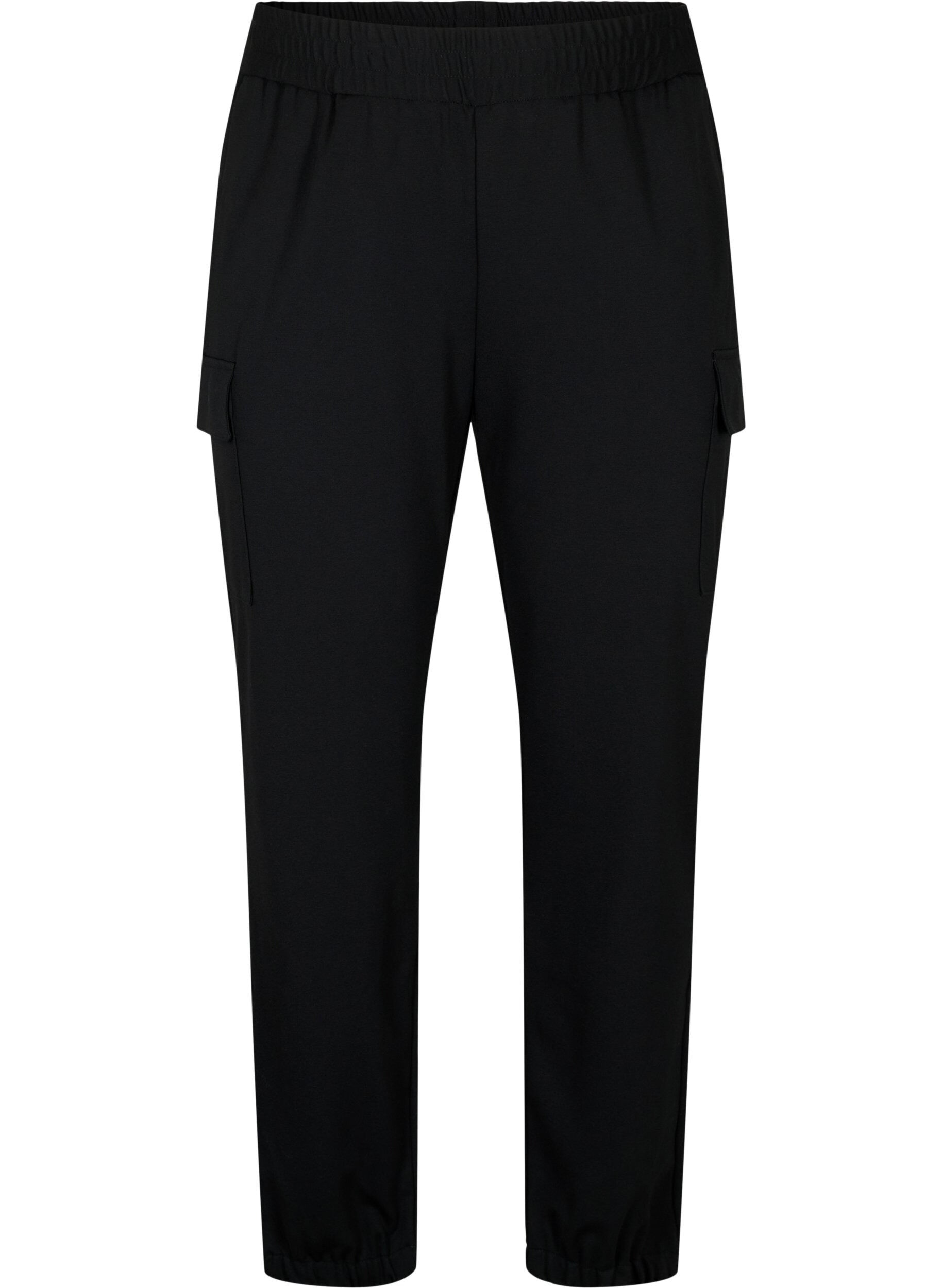 Zizzifashion Cargo trousers with elastic waist, Black, Packshot image number 0