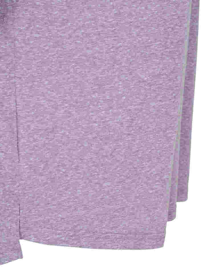 Melange blouse with short sleeves, Vintage Violet Mel., Packshot image number 3