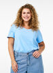 Basic plain cotton t-shirt, Light Blue, Model image number 0