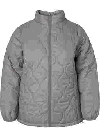 Quilted jacket with zip and pockets