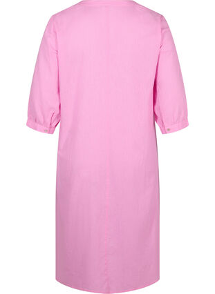 Long shirt dress with 3/4 sleeves, Begonia Pink, Packshot image number 1