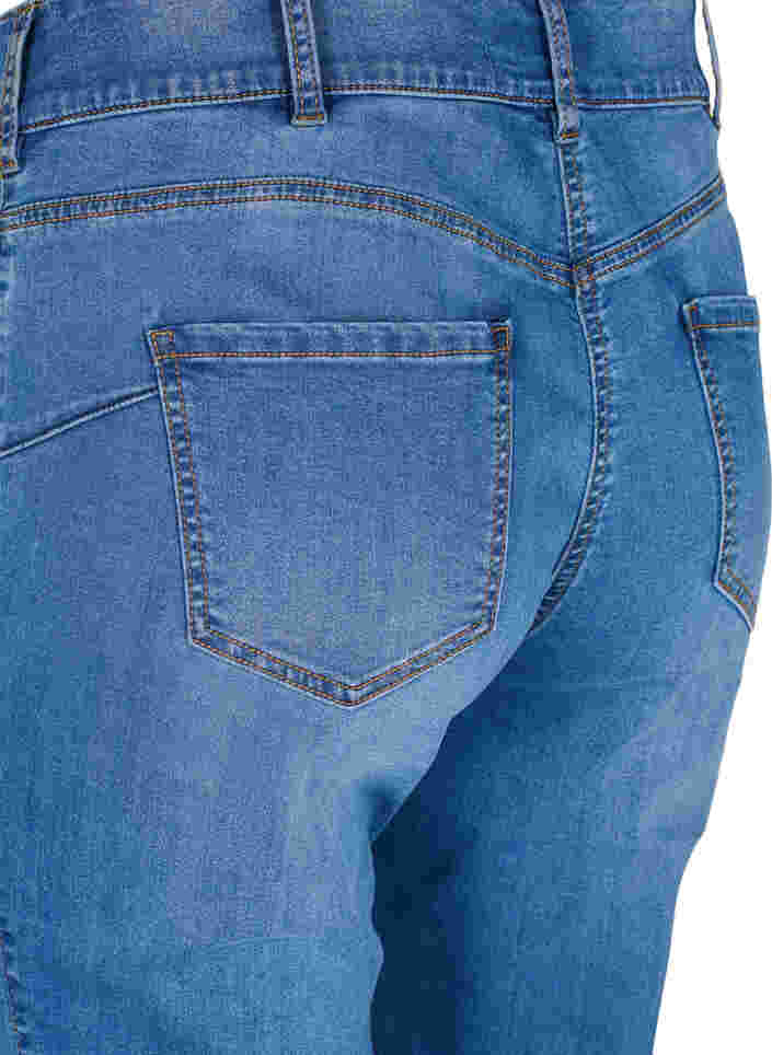 High waisted Ellen jeans with bootcut, Blue denim, Packshot image number 3