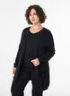 Long knitted cardigan in a viscose blend, Black, Model image number 0