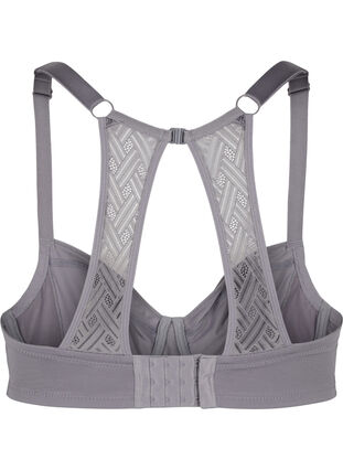 Soft bra with adjustable straps - Grey - Sz. 85E-115H - Zizzifashion