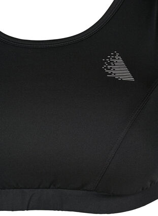 Solid-coloured cross back sports top, Black, Packshot image number 2