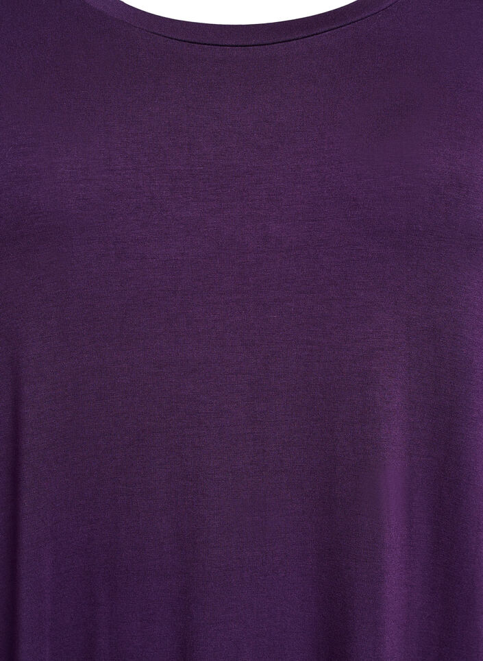 Viscose nightgown with lace details, Purple, Packshot image number 2